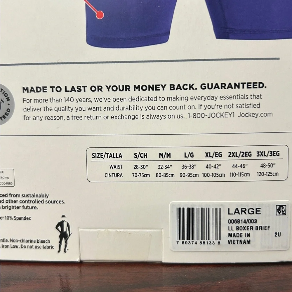 Jockey® Essentials Men's Microfiber Long Leg Boxer Brief Underwear, (Pack of 3) - Picture 2 of 5